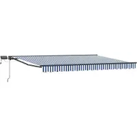 vidaXL Handbediende luifel met LED's 4,5 × 3,5 m