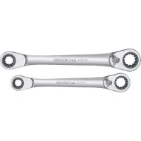 Gedore 3300900 R07501002 Dubbele ringsleutelratelset 2-delig Sleutelbreedte (inch) 1/2 - 11/16
