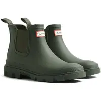 Hunter Unisex Downpour Chelsea Dark Olive - Maat 37
