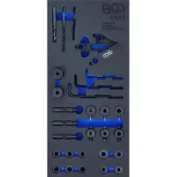 Bgs Accessoires voor gereedschapskoffers, Werkplaatswagen inzet 1/3: Cilinderkop boormal gereedschapsset 28-delig.