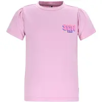 B.NOSY T-shirt met backprint roze Meisjes Stretchkatoen Ronde hals Backprint - maat 116