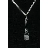 MOOYE ® - Collectie Zilveren Kwast ketting hanger - middel