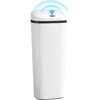 HOMCOM Sensor Prullenbak - Roestvrij Staal - 33x25x84cm - Wit