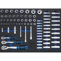 Bgs Accessoires voor gereedschapskoffers, Werkplaatswagen inzet 3/3 doppenset - 80 stuks (4015)
