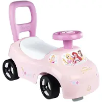 Smoby - 2 in 1 kinderautodrager - Disney Princess - Doos onder het zadel + claxon - Vanaf 10 maanden - Made in France