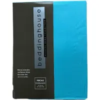 Beddinghouse Luxe Percale Katoen Hoeslaken - 160x200 cm - Aqua - Extra Hoge Hoek 30 cm - Perfecte Pasvorm