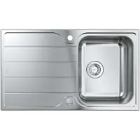GROHE K500 Roestvrijstalen spoelbak met korfplug