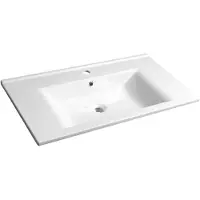 Aqualine Zuno 85 Keramische wastafelmeubel wastafel 85x45cm, wit