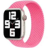 Apple Gevlochten solobandje voor de Watch | 44/45/46/49 mm - Maat 4 - Flamingo