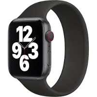 Apple Siliconen solobandje voor de Watch | 44/45/46/49 mm - Maat 8 - Zwart