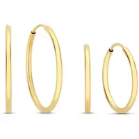 Isabel Bernard Cadeau d'Isabel 14 karaat witgouden oorbellen set voor dames