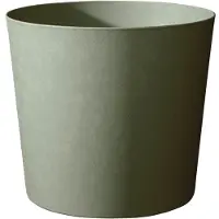Eda Plastiques Kegelvormige bloempot Ø 40 cm - - Element - 30 L - Drainagesysteem - Binnen/buiten - Ø 39,1 x H 32 cm - Khaki