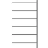 Ssi R3000 rekken, aanbouwrek, B 1315 x D 300 mm, legbordgewicht 150 kg