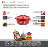 Silver Grillpan - 30 cm - 2.5 liter - Gietijzer - 4 Lagen emaille coating