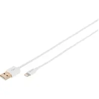 Digitus DB-600106-010-W, Datakabel en oplaadkabel, Apple Lightning - USB-A, 1,0 meter