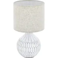 Eglo Tafellamp Bellariva, wit / opaal, Woon-/ Eetkamer, Keramiek, Modern, Tafellamp