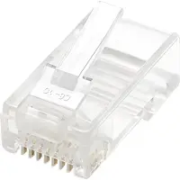Intellinet Kabel verpakking van 100 stuks Cat6 modulaire RJ45-stekkers UTP 2-voudige klem voor gevlochten draad 100 stekkers per pot 502344