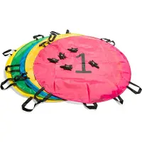 BS Toys BS Eekhoorn Parachutes - Vang & Werpspel - 2 tot 20 Spelers - Vanaf 4 jaar - Buitenspeelgoed - Actief Spel - Strandspeelgoed