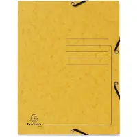 Exacompta 3-klepsmap 55409E Geel Gewafeld karton 25 Stuks