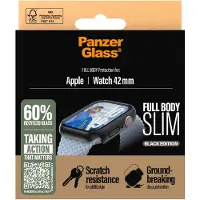 PanzerGlass Full Body Apple Watch 42mm Screenprotector Zwart