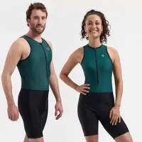 Rogelli Florida Trisuit Unisex - Mouwloos - Zwart Donkerteal - L