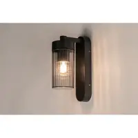 Lumidora Wandlamp 31755 - Voor buiten - MACARENA - E27 - 4.0 Watt - 400 Lumen - 2700 Kelvin - Zwart - Kunststof - Buitenlamp - IP54 - Met Sensor
