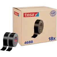 TESA tesaband 4688 Standard 04688-00000-00 Textieltape Zwart (l x b) 50 m x 50 mm 18 stuk(s)