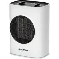 Aigostar Elektrische Kachel - Ventilatorkachel - Verstelbare Thermostaat - 90°Bereik - Tot 20㎡ - Wit