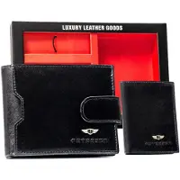 Peterson Luxury - Cadeauset Heren - Portefeuille & Pasjeshouder - Echt Leer - RFID Bescherming