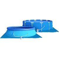 Dmuchane Universele foliezeilmat voor een tuinzwembad 335 x 335 cm DM-112