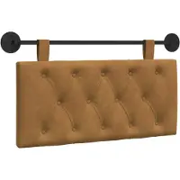 vidaXL Hangend hoofdbord Bruin Fluweel
