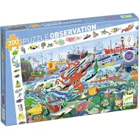 Djeco Puzzel - 200 Bakstenen - Observatiepuzzel - De Zee - - OneSize - Puzzels