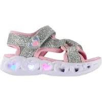 SKECHERS 303114L Heart Lights Sandals - Sandalen | Maat 22 Meisjes Zilver