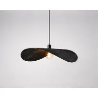 Groenovatie Bamboe Hanglamp - Handgemaakt - Zwart - 60x45 cm