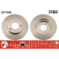 TRW DF7008 Remschijf