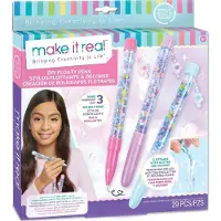 Make It Real - DIY Floaty Pennen – Maak Je Eigen Glitter & Bedel Pennen (3 stuks)