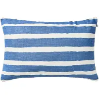 Chhatwal & Jonsson Block Stripe tuinkussen 40x60 cm Riviera blue-off white