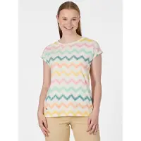 Ragwear Shirt Diona beige streep print KM - maat S