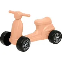 Plasto Scooter Perzikkleur - Baby Walker - Stille Wielen - Loopauto - Zithoogte 22 cm - Special Edition Zachte Neutrale Kleuren - Gemaakt in Finland - Vanaf 1 Jaar
