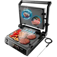 Cecotec Elektrische Grill Rock'nGrill 2000 Smash PerfectCook 2000W rvs zwart