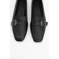 Forever & Always Noir Leren Plat Loafers Dames