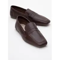 Forever & Always Morne Leren Loafers Dames