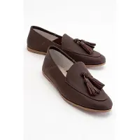 Forever & Always Mona Zacht Leren Kwast Loafer Dames