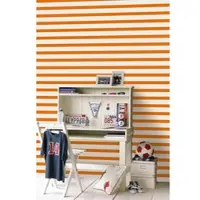 ESTAhome behang strepen oranje en wit - 53 cm x 10.05 m - 115872