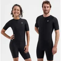 Rogelli Florida Trisuit met Korte Mouwen - Triatlonpak voor Dames en Heren - Ademend, Sneldrogend - Zwart - Maat 2XL