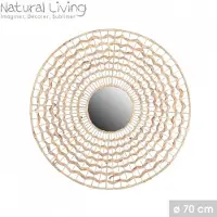 Natural Living "" Spiegel SEVILLE van waterhyacint Ø70 cm