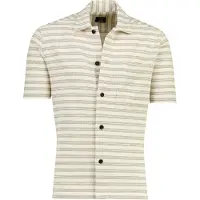 Genti Poloshirt doorknoops beige strepen Genit normale fit