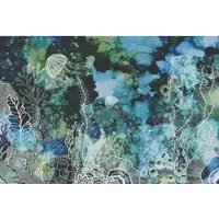 Living Walls Fotobehang UnderwaterColour DD120053 ARTist Blauw Groen Vlies 270 x 400 cm (4 delen) 3D Fotobehang op maat