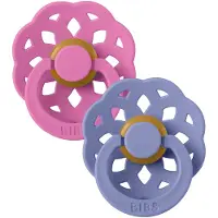 BIBS Fopspeen Latex Bubblegum/Peri 0-6mnd