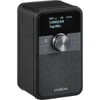 Sangean DDR-8 compacte houten DAB+ en FM radio met Bluetooth ontvangst, Midnight Oak